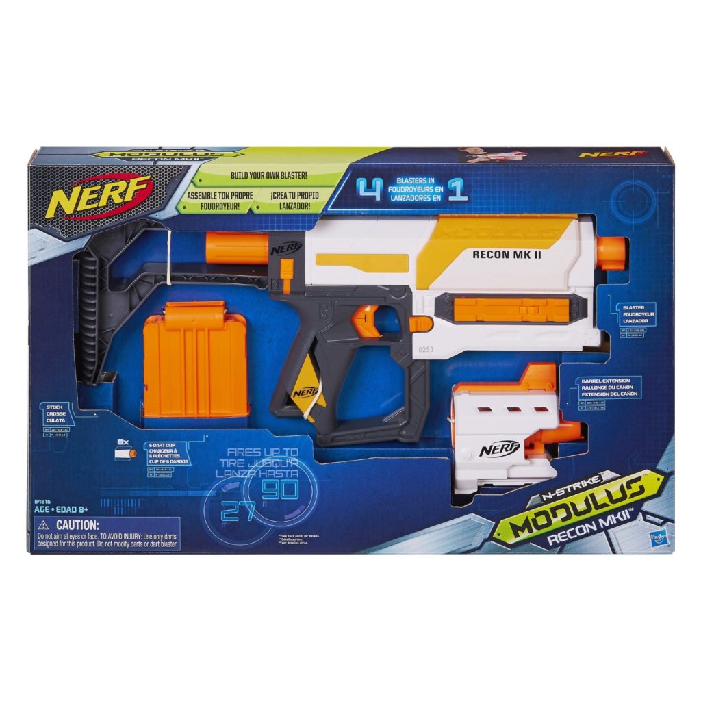  NERF N-Strike Elite Retaliator Dart Blaster, Stock, Grip,  Barrel, 12-Dart Clip, 12 Elite Darts, Kids Outdoor Toys for 8 Year Old Boys  & Girls and Up ( Exclusive) : Toys 